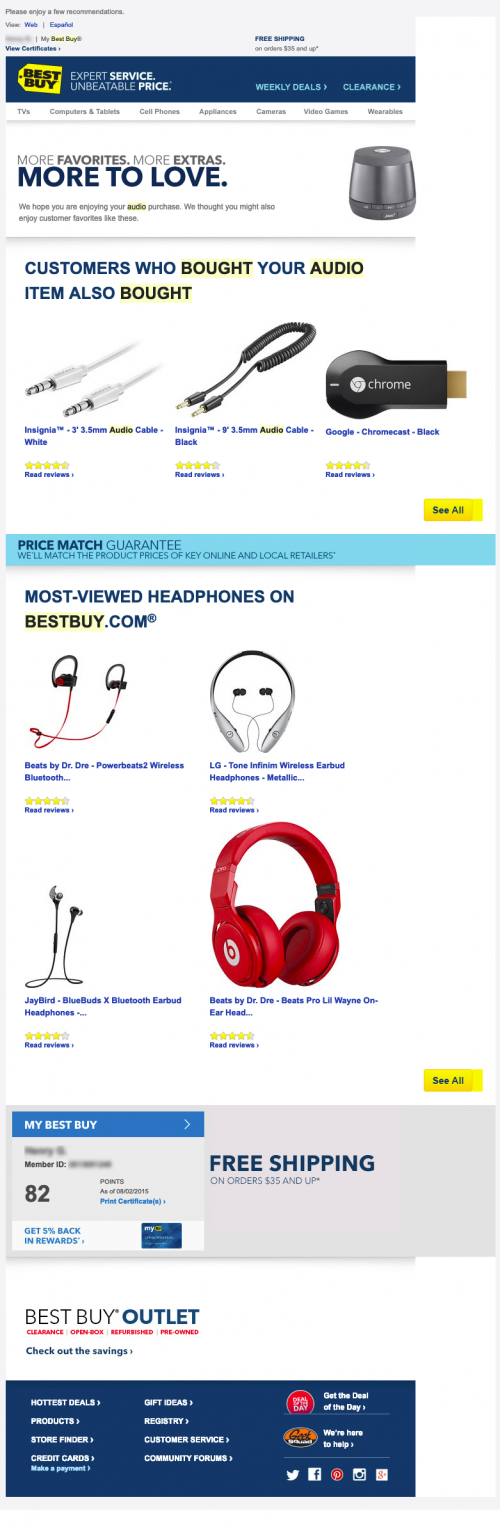Best Buy email screenshot