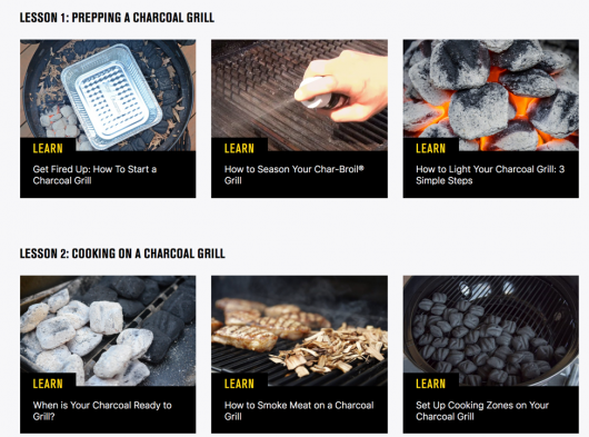 Char-Broil how to prep a charcoal grill infographic